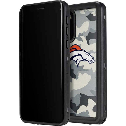 NFL Denver Broncos Camo Galaxy S20 Plus Waterproof Case
