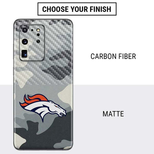 NFL Denver Broncos Camo Galaxy S20 Ultra 5G Skin