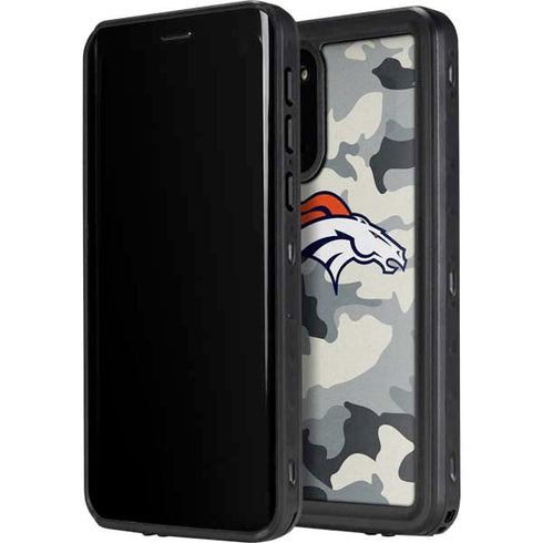 NFL Denver Broncos Camo Galaxy S20 Waterproof Case