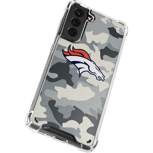 NFL Denver Broncos Camo Galaxy S21 Plus 5G Clear Case