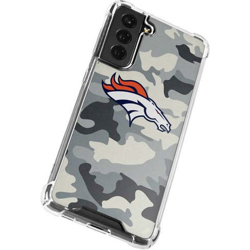 NFL Denver Broncos Camo Galaxy S22 Plus Clear Case