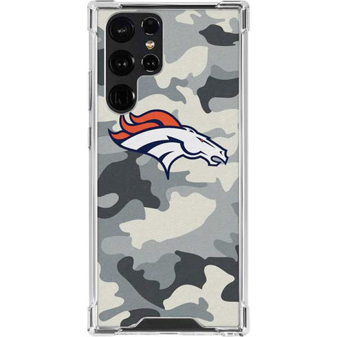 NFL Denver Broncos Camo Galaxy S24 Ultra Clear Case
