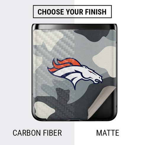 NFL Denver Broncos Camo Galaxy Z Flip Skin