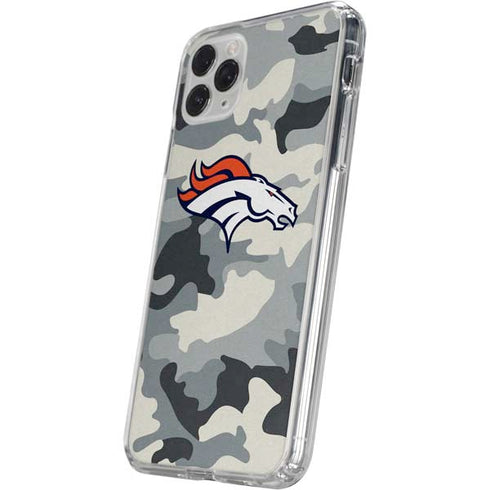 NFL Denver Broncos Camo iPhone 11 Pro Clear Case