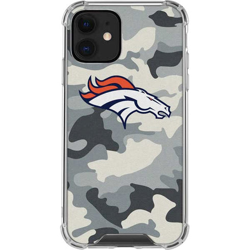 NFL Denver Broncos Camo iPhone 12 Clear Case