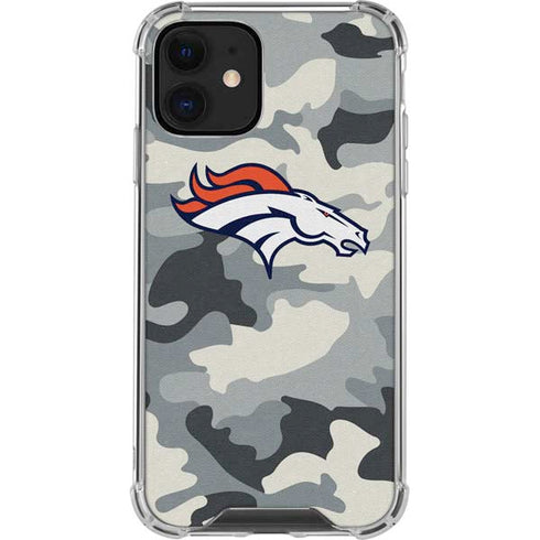 NFL Denver Broncos Camo iPhone 12 Mini Clear Case