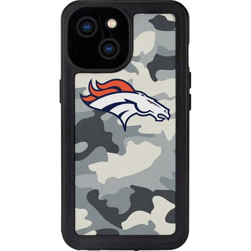 NFL Denver Broncos Camo iPhone 13 Mini Waterproof Case