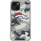 NFL Denver Broncos Camo iPhone 15 Plus Clear Case