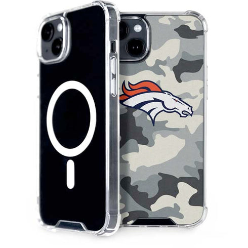 NFL Denver Broncos Camo iPhone 15 Plus MagSafe Case