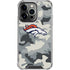 NFL Denver Broncos Camo iPhone 15 Pro Clear Case