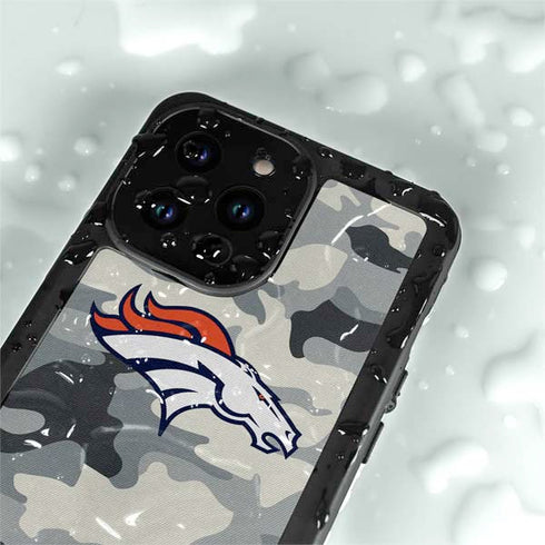 NFL Denver Broncos Camo iPhone 14 Pro Max Waterproof Case
