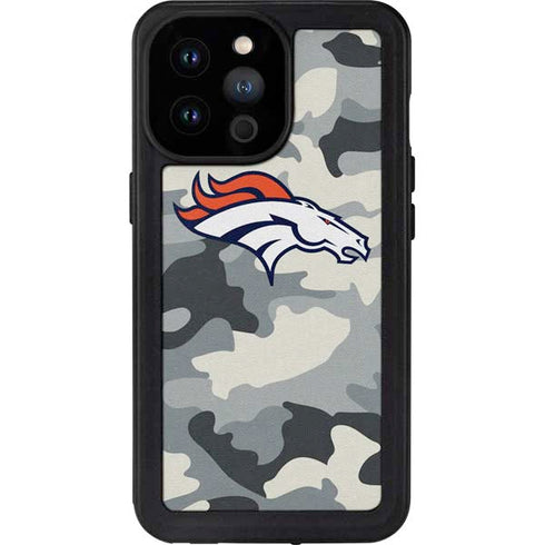 NFL Denver Broncos Camo iPhone 14 Pro Max Waterproof Case