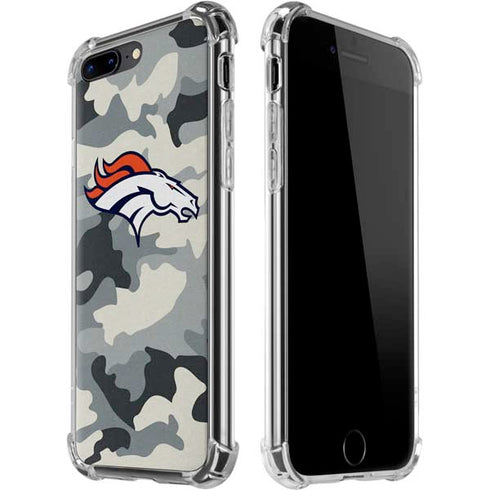 NFL Denver Broncos Camo iPhone 7/8 Plus Clear Case