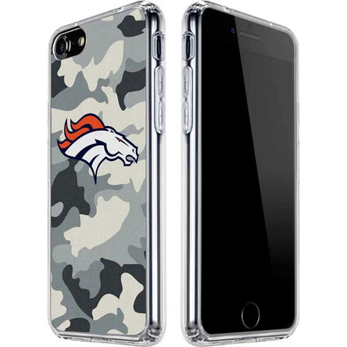 NFL Denver Broncos Camo iPhone SE (2nd & 3rd Gen) Clear Case