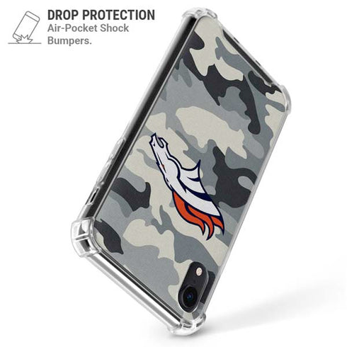 NFL Denver Broncos Camo iPhone XR Clear Case