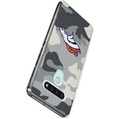 NFL Denver Broncos Camo LG Stylo 6 Clear Case