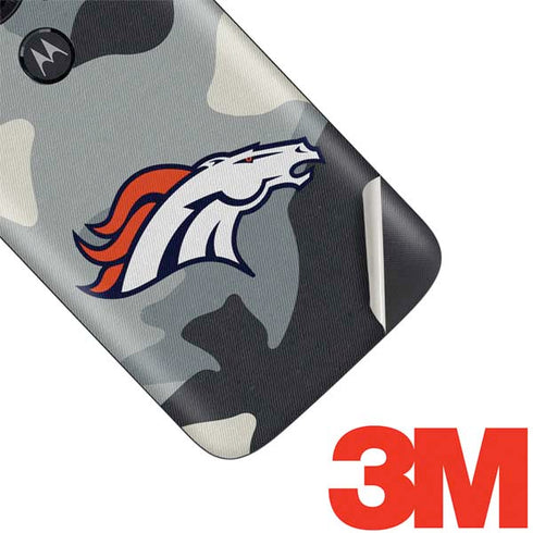 NFL Denver Broncos Camo Moto E5 Play Skin