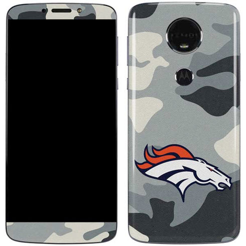 NFL Denver Broncos Camo Moto E5 Plus Skin