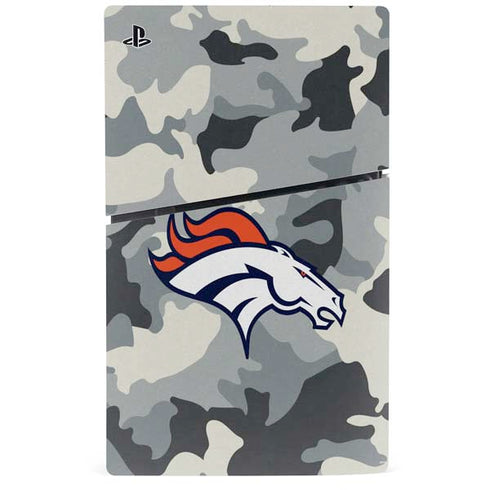 NFL Denver Broncos Camo PS5 Slim Disk Bundle Skin