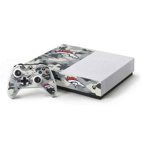 NFL Denver Broncos Camo Xbox One S Console and Controller Bundle Skin