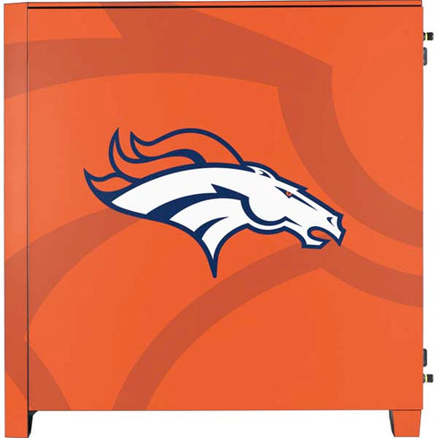 NFL Denver Broncos Double Vision Corsair 4000D Tempered Glass Mid-Tower ATX Case Skin
