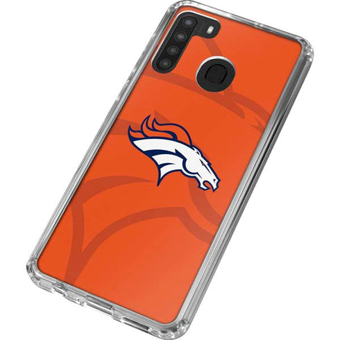 NFL Denver Broncos Double Vision Galaxy A21 Clear Case