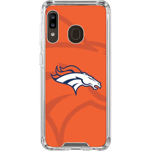 NFL Denver Broncos Double Vision Galaxy A30 Clear Case