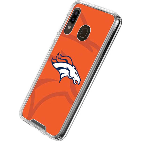 NFL Denver Broncos Double Vision Galaxy A30 Clear Case