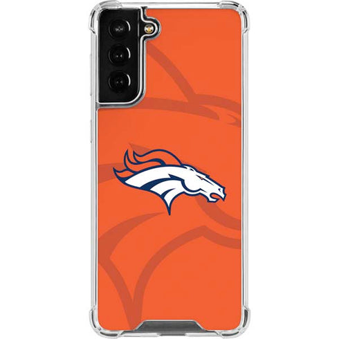 NFL Denver Broncos Double Vision Galaxy S21 FE Clear Case