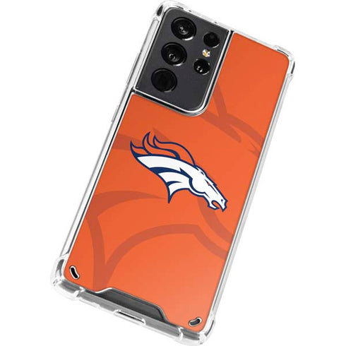NFL Denver Broncos Double Vision Galaxy S21 Ultra 5G Clear Case