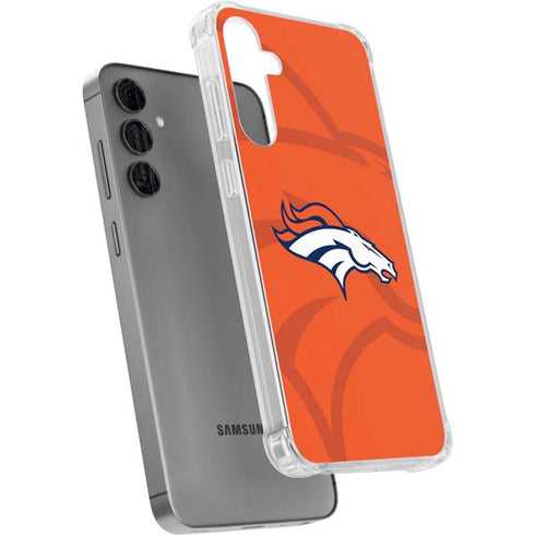 NFL Denver Broncos Double Vision Galaxy S24 Plus Clear Case