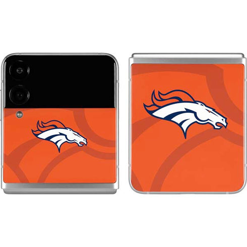 NFL Denver Broncos Double Vision Galaxy Z Flip4 5G Skin