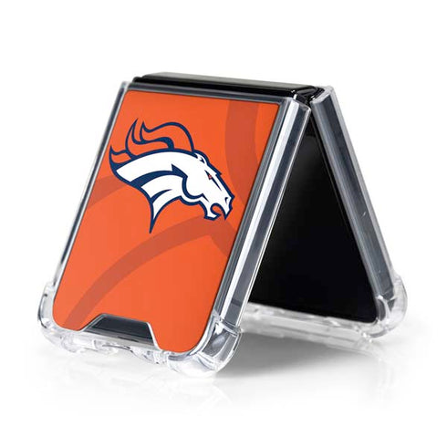 NFL Denver Broncos Double Vision Galaxy Z Flip5 5G Clear Case