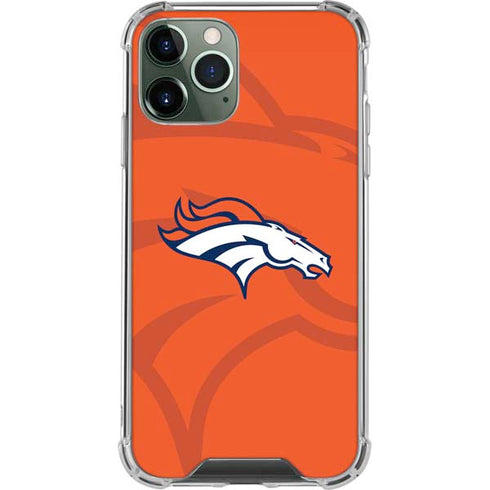 NFL Denver Broncos Double Vision iPhone 11 Pro Max Clear Case