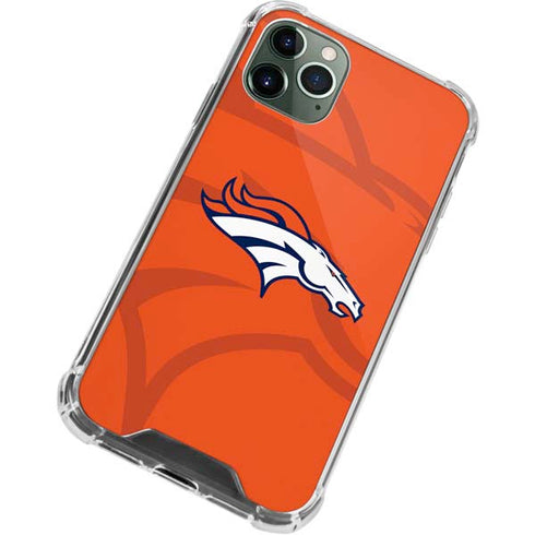 NFL Denver Broncos Double Vision iPhone 11 Pro Max Clear Case