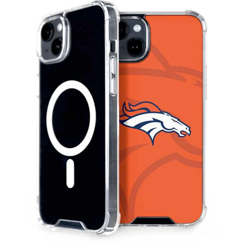 NFL Denver Broncos Double Vision iPhone 15 Plus MagSafe Case
