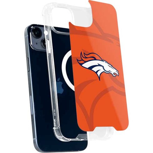 NFL Denver Broncos Double Vision iPhone 15 Plus MagSafe Case