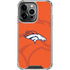 NFL Denver Broncos Double Vision iPhone 15 Pro Clear Case