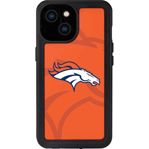 NFL Denver Broncos Double Vision iPhone 15 Waterproof Case