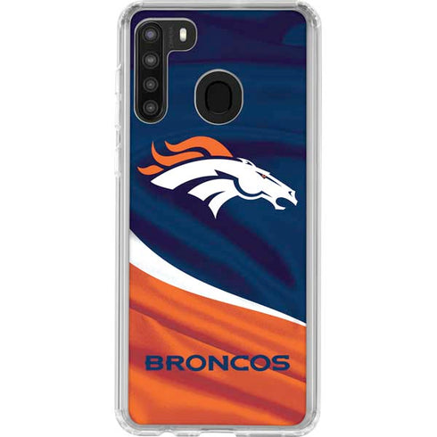 NFL Denver Broncos Galaxy A21 Clear Case
