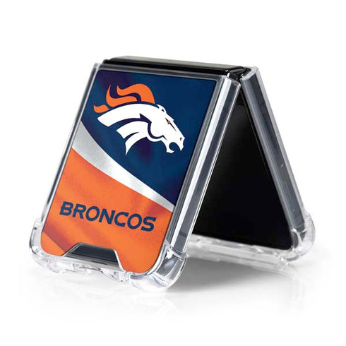 NFL Denver Broncos Galaxy Z Flip5 5G Clear Case