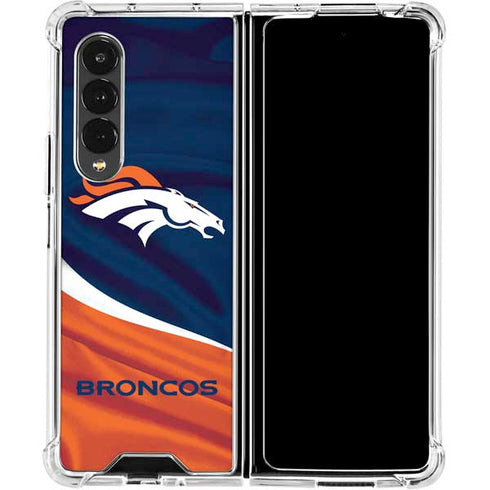 NFL Denver Broncos Galaxy Z Fold4 5G Clear Case