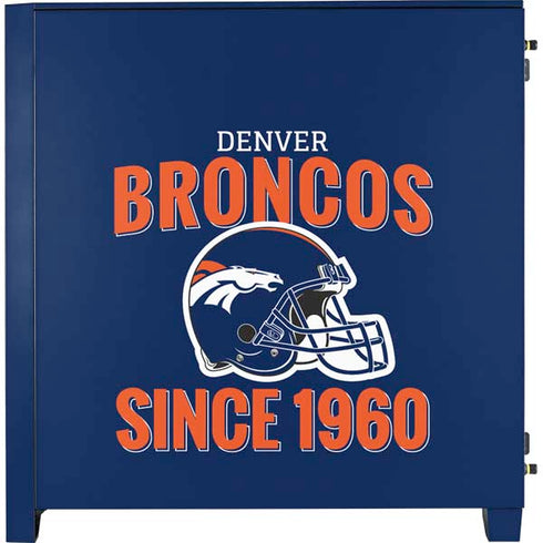 NFL Denver Broncos Helmet Corsair 4000D Tempered Glass Mid-Tower ATX Case Skin