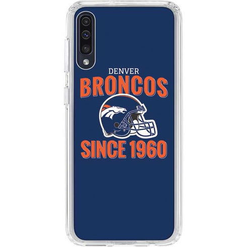 NFL Denver Broncos Helmet Galaxy A50 Clear Case
