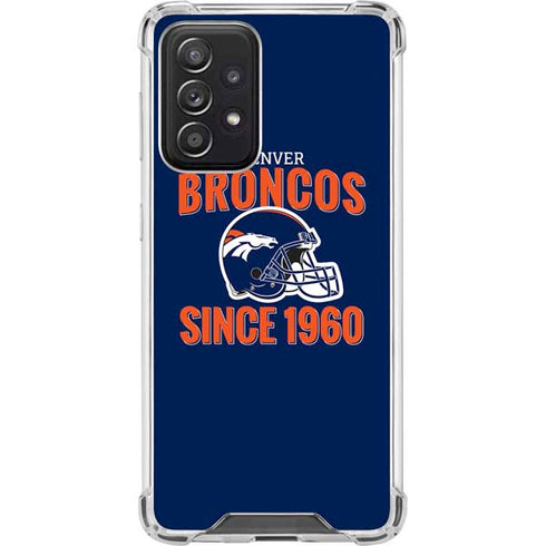 NFL Denver Broncos Helmet Galaxy A52 5G Clear Case