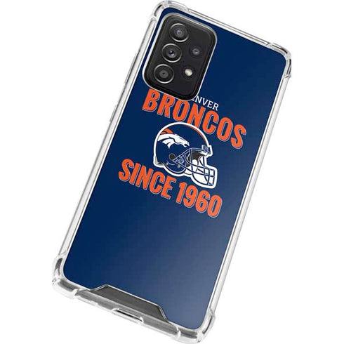 NFL Denver Broncos Helmet Galaxy A72 5G Clear Case