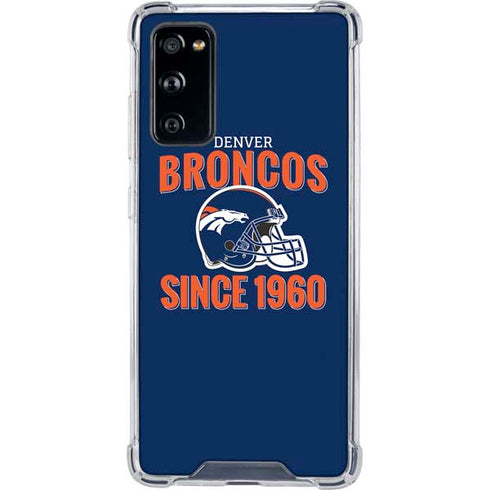 NFL Denver Broncos Helmet Galaxy S20 FE Clear Case