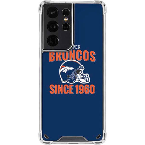 NFL Denver Broncos Helmet Galaxy S21 Ultra 5G Clear Case