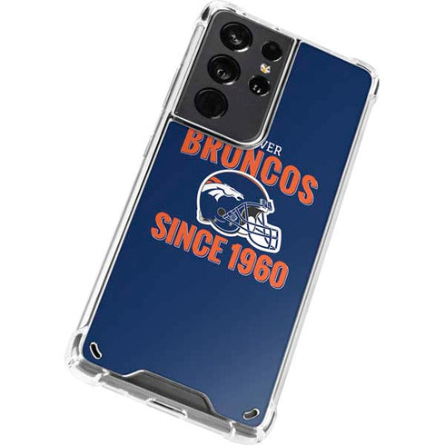 NFL Denver Broncos Helmet Galaxy S21 Ultra 5G Clear Case