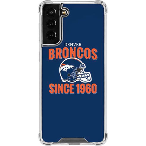 NFL Denver Broncos Helmet Galaxy S22 Plus Clear Case